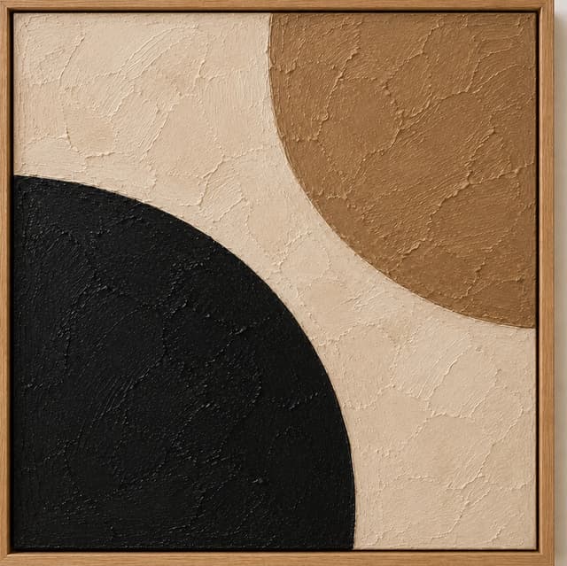 Abstract painting in black and umber
